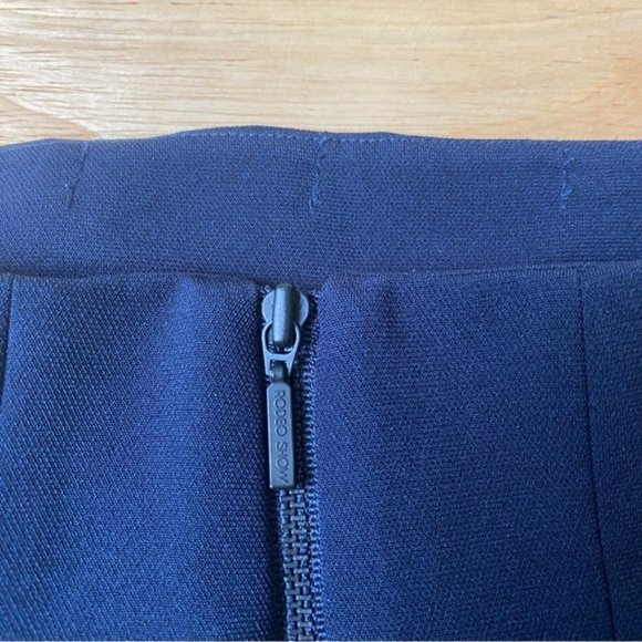 RODEO SHOW Bianca Dark Navy Hi Lo High Waisted Frill Hem Midi Skirt - Picture 7 of 9